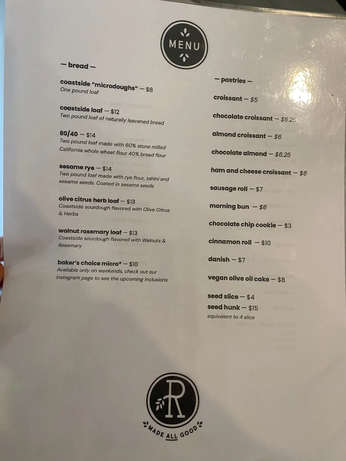 Menu 1