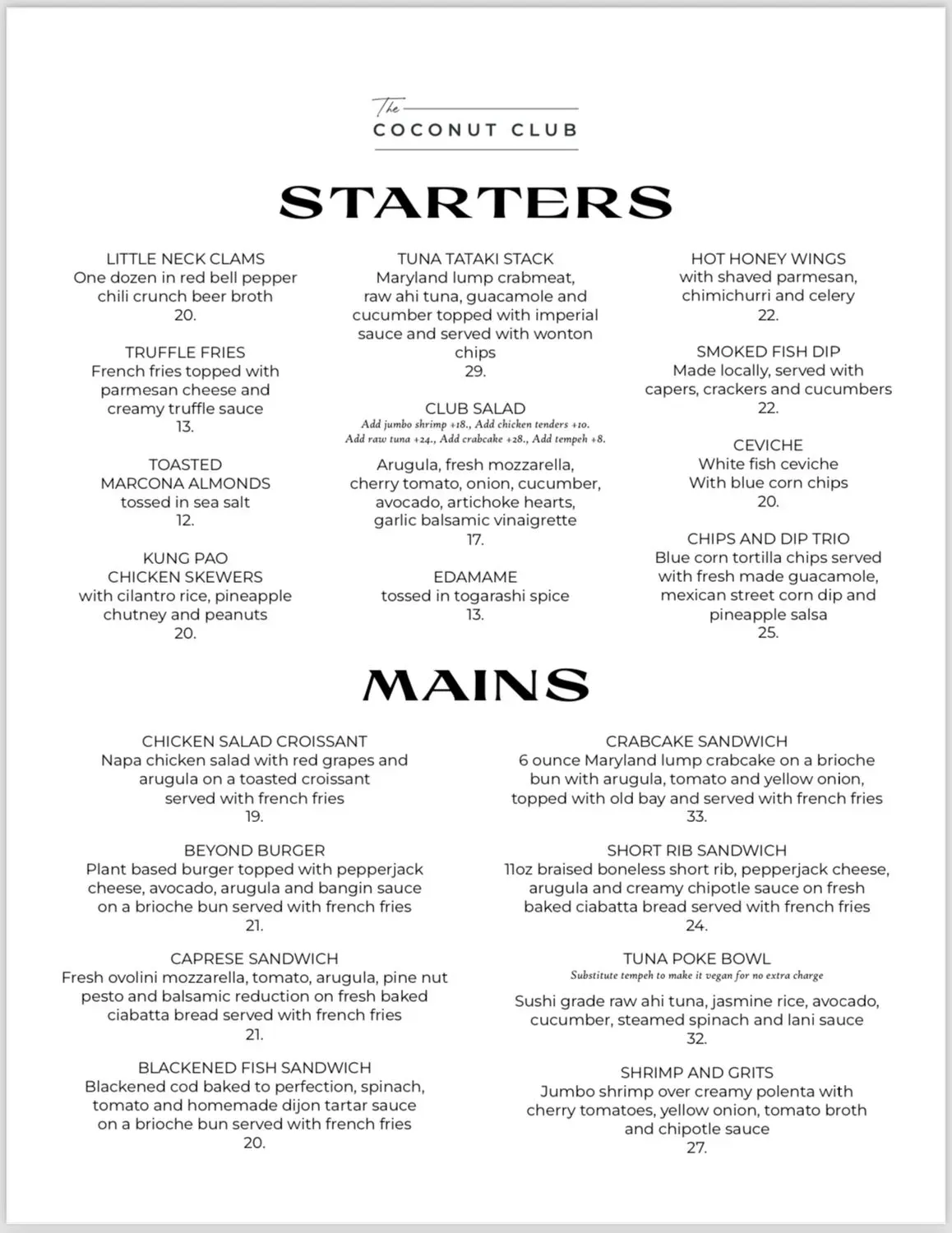 Menu 1