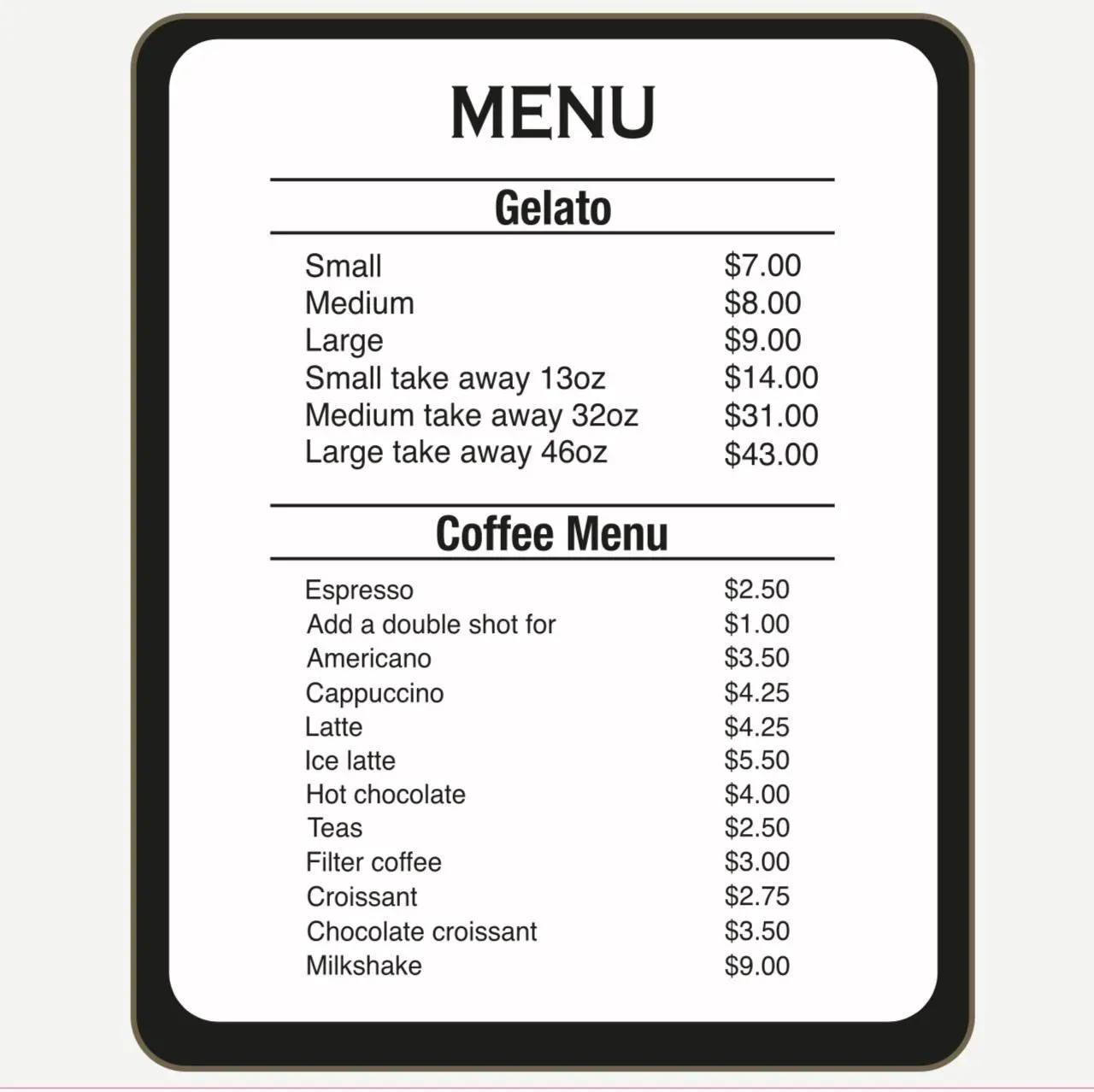 Menu 1