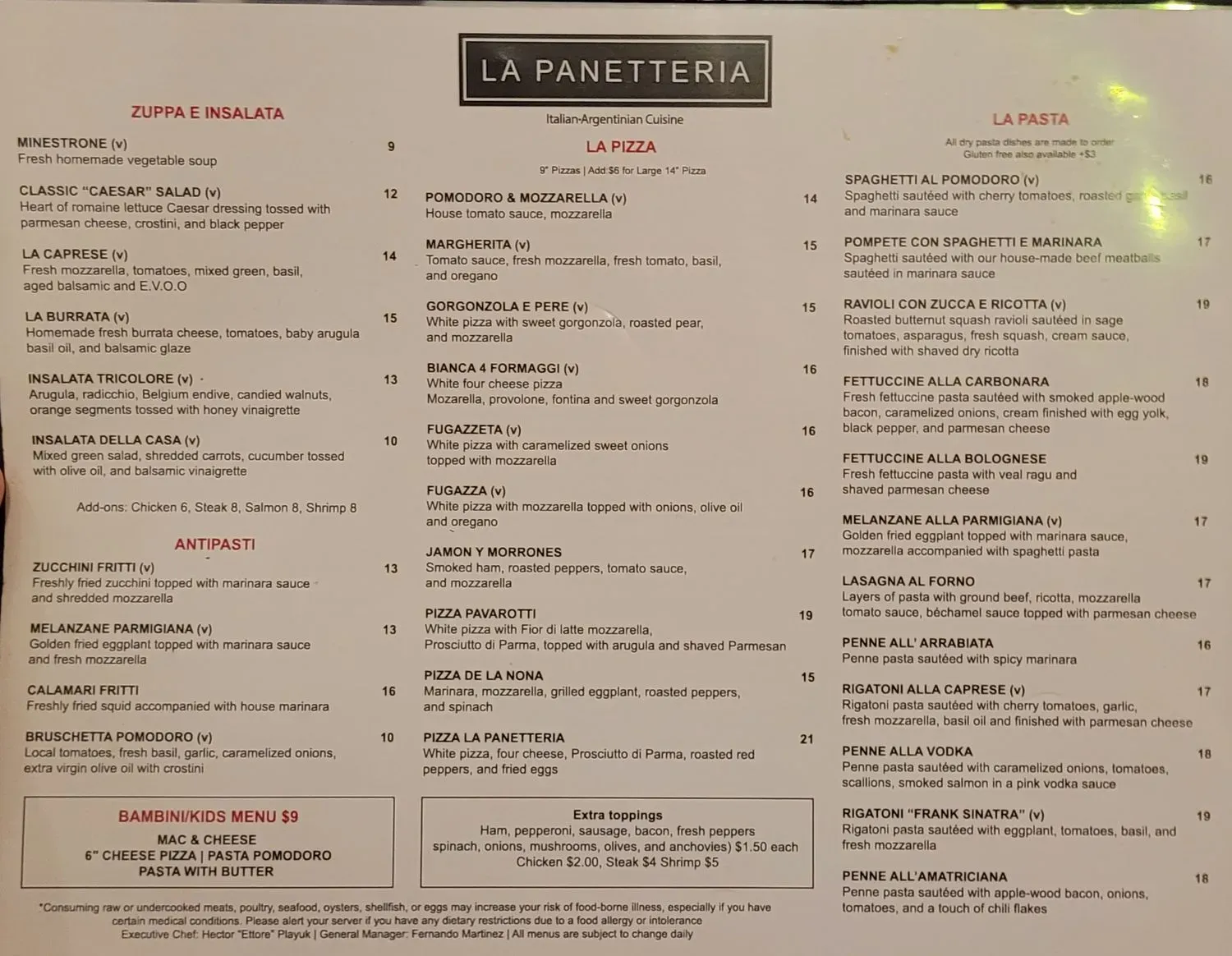 Menu 1