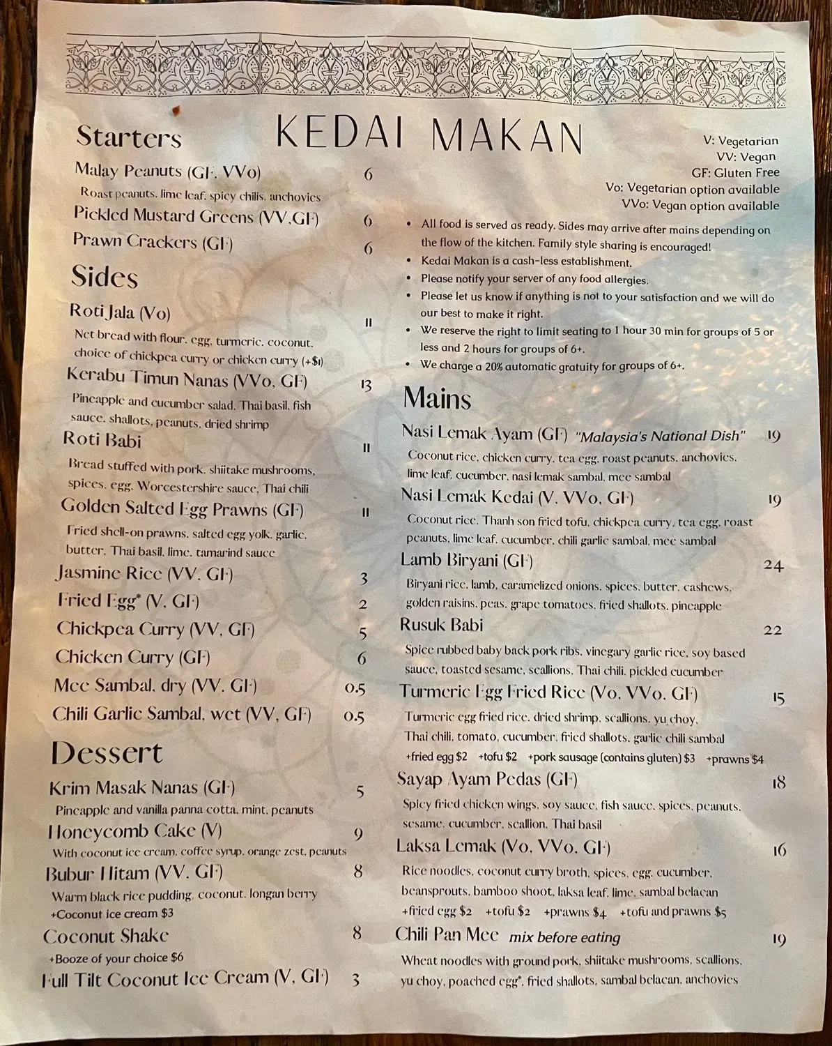 Menu 1