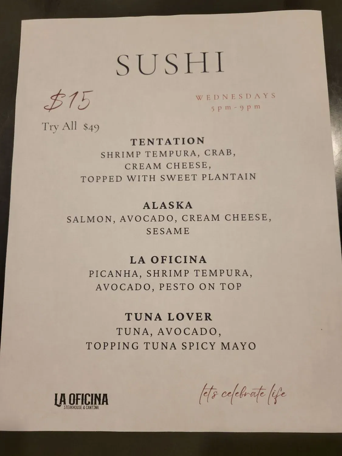 Menu 1