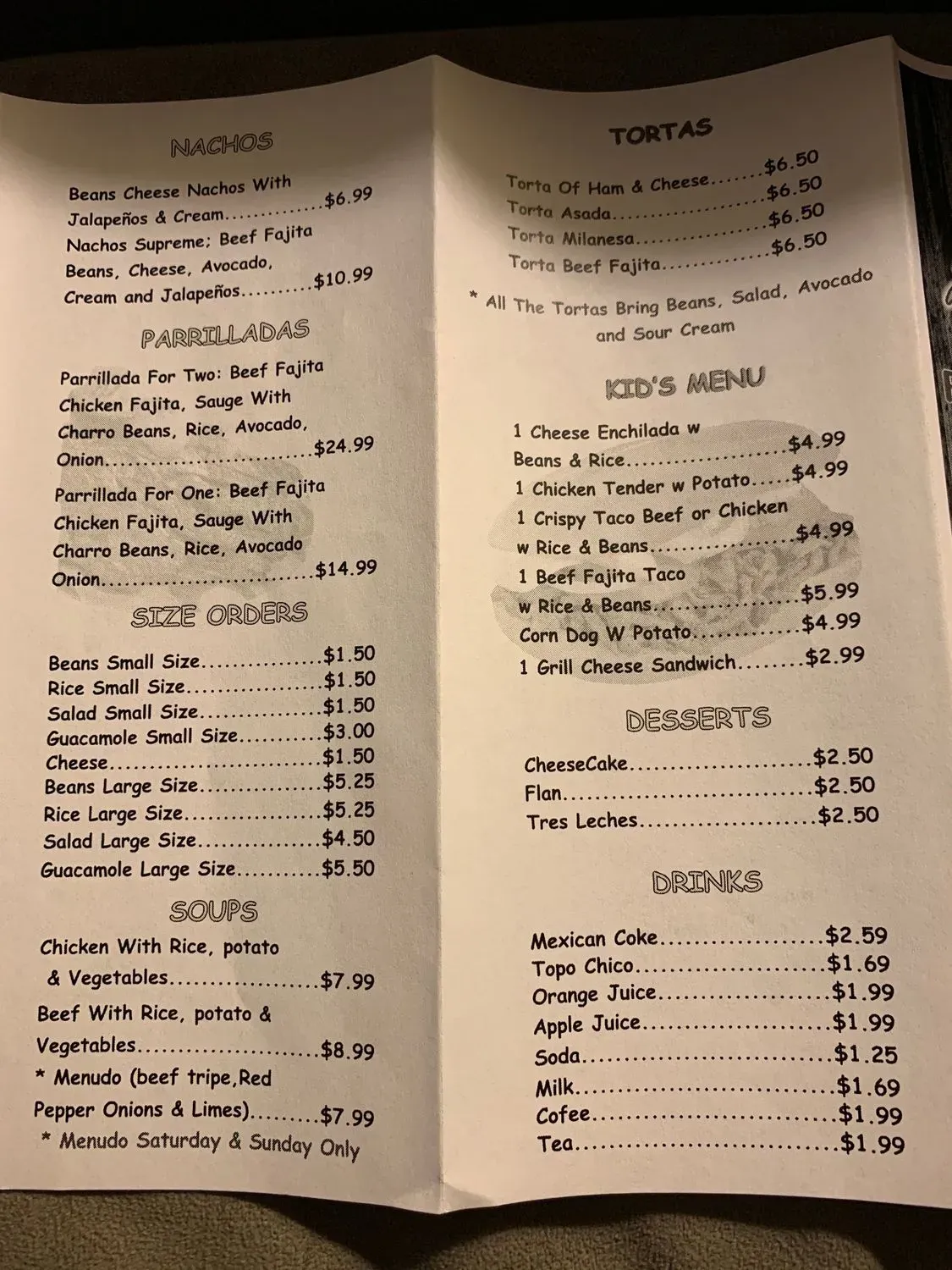 Menu 1