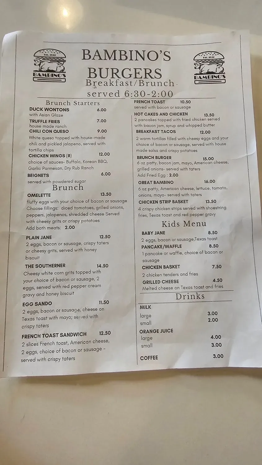 Menu 1