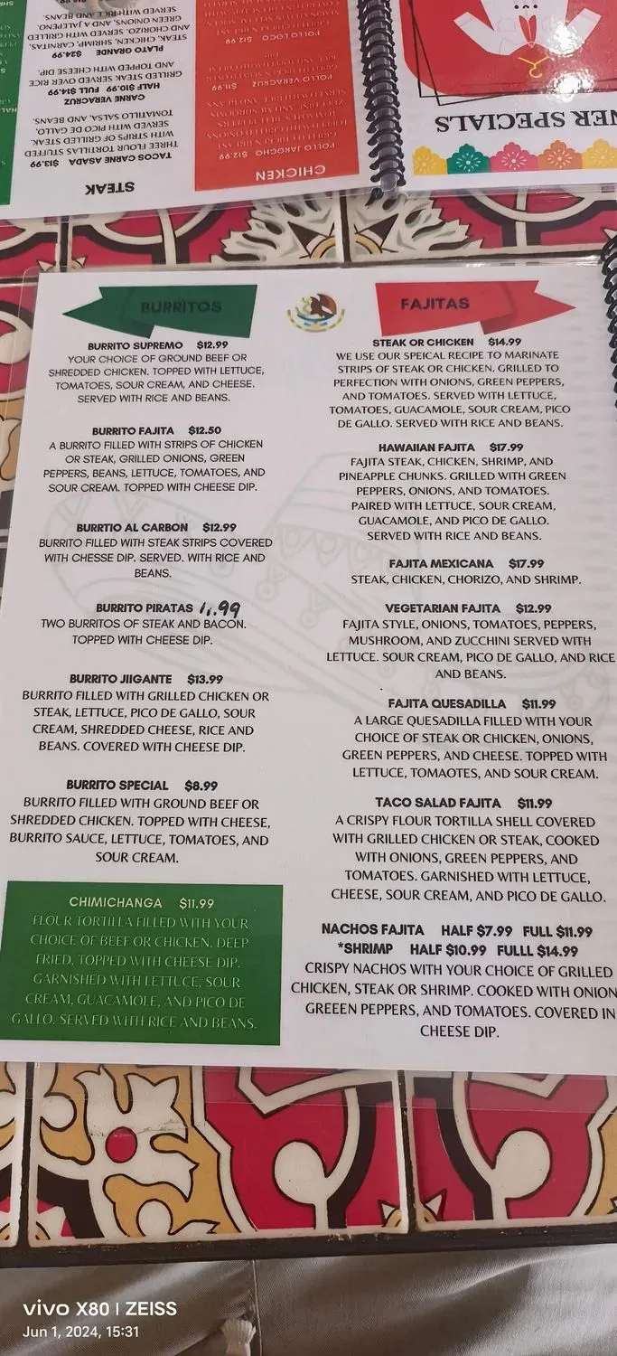 El Jarocho Mexican Restaurant Menu - Updated November 2025