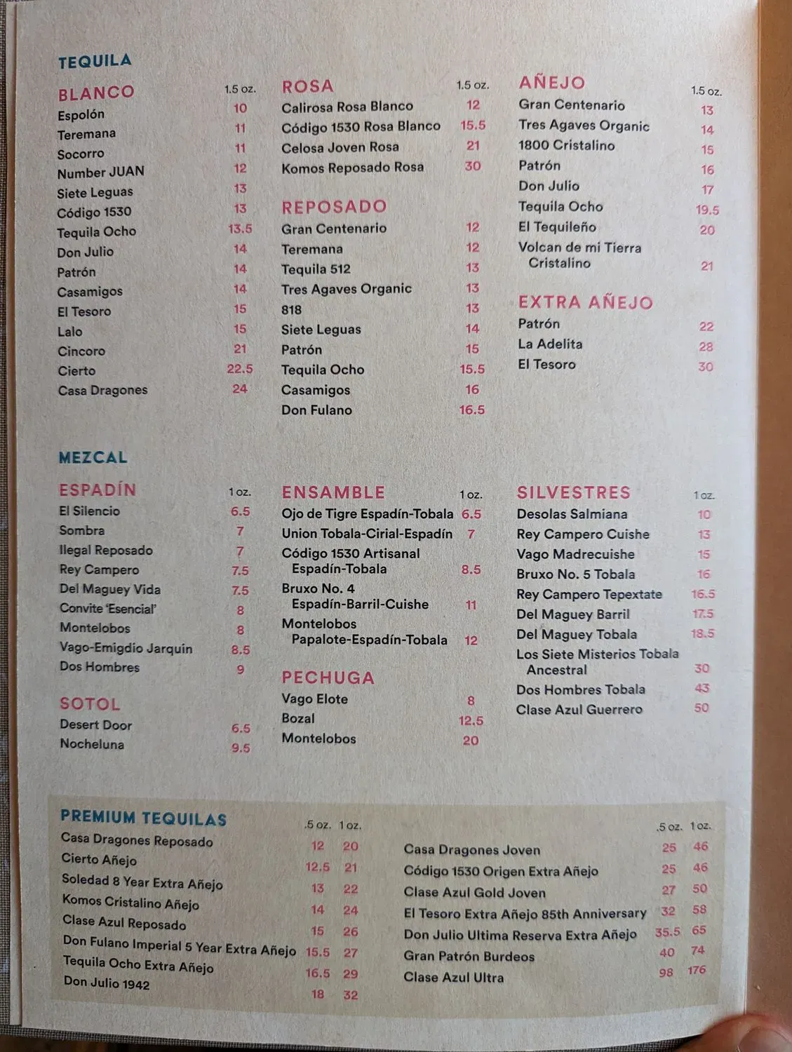 Menu 1