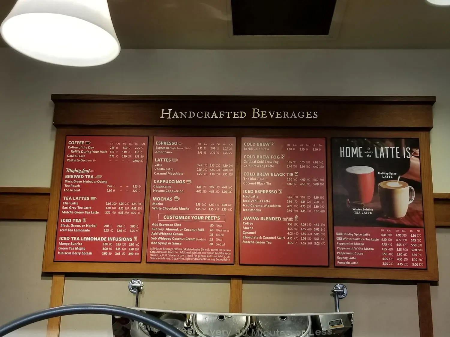 Peet's Coffee Menu - Updated October 2025