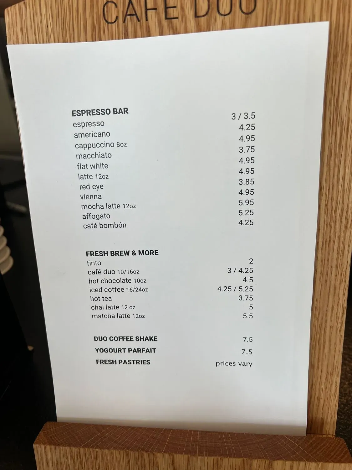 Menu 1