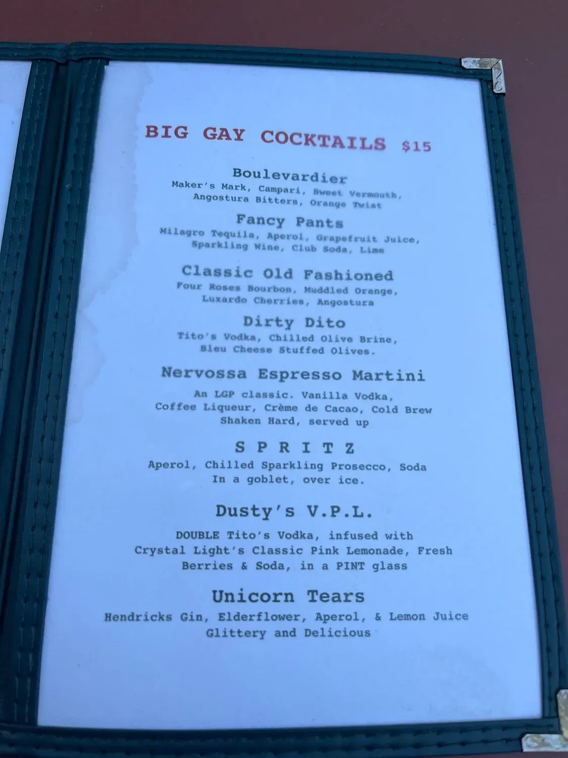 Menu 5