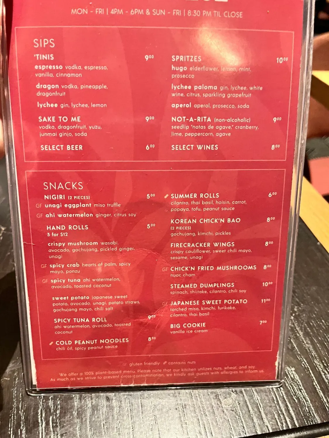 Menu 1