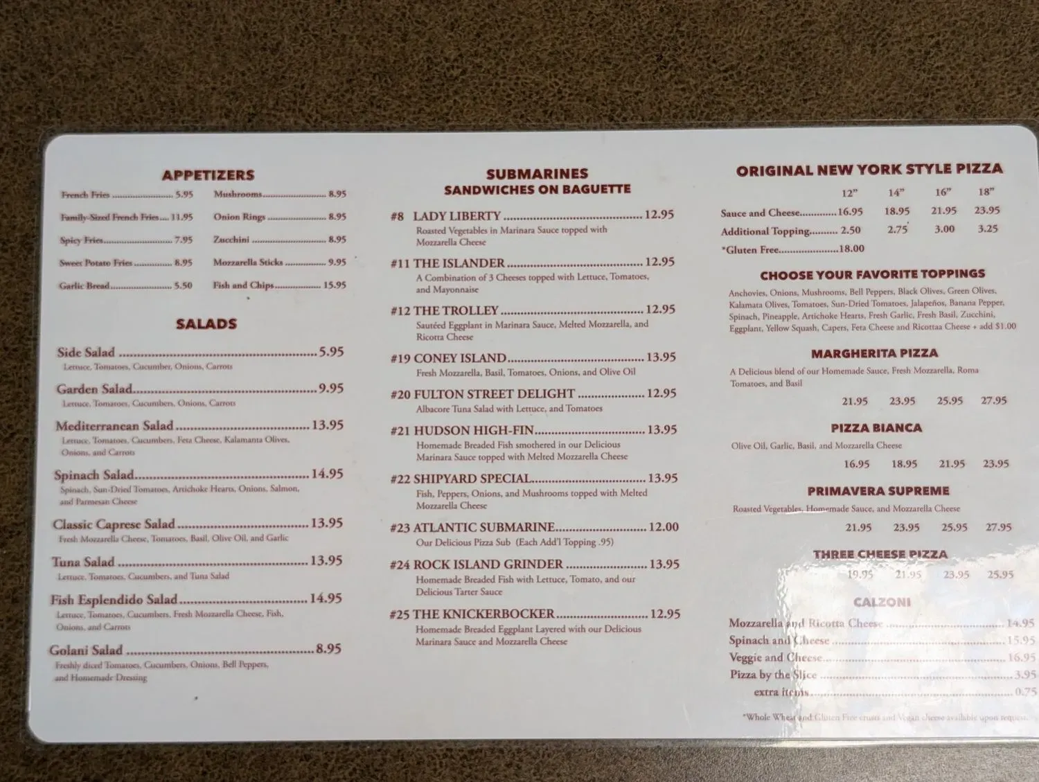 Menu 1