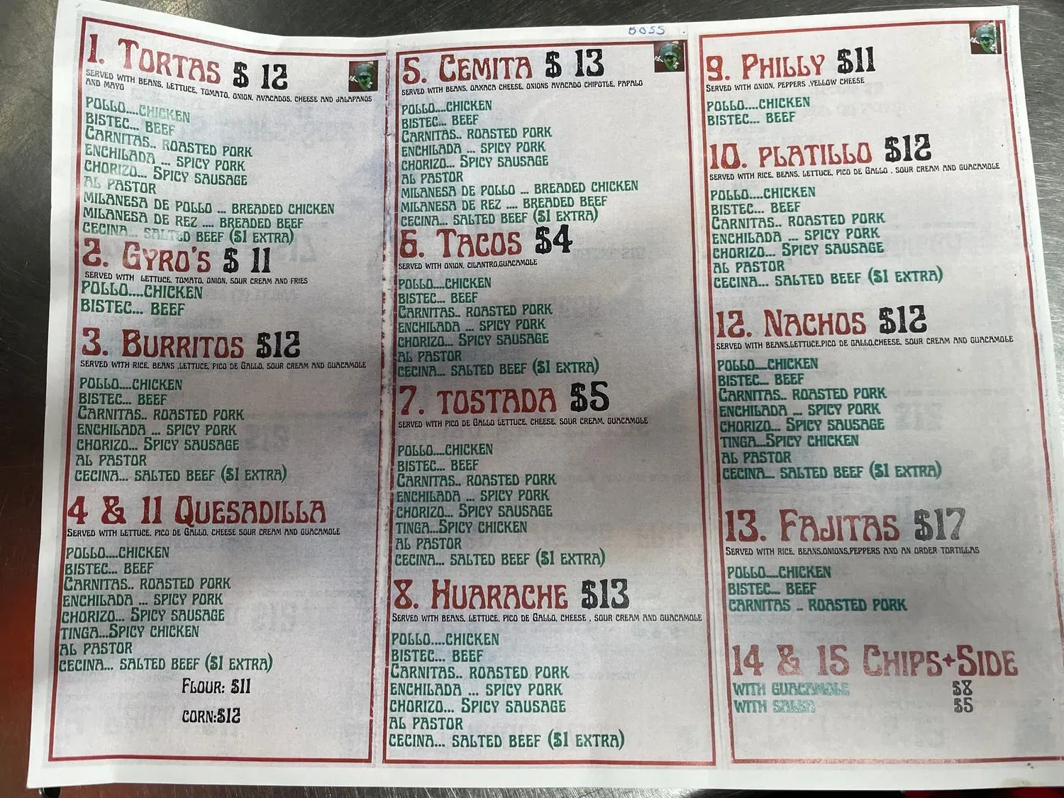 Menu 2