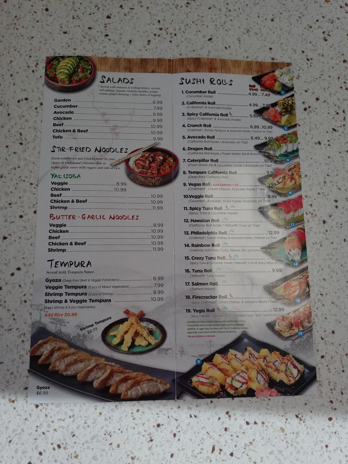 Menu 1