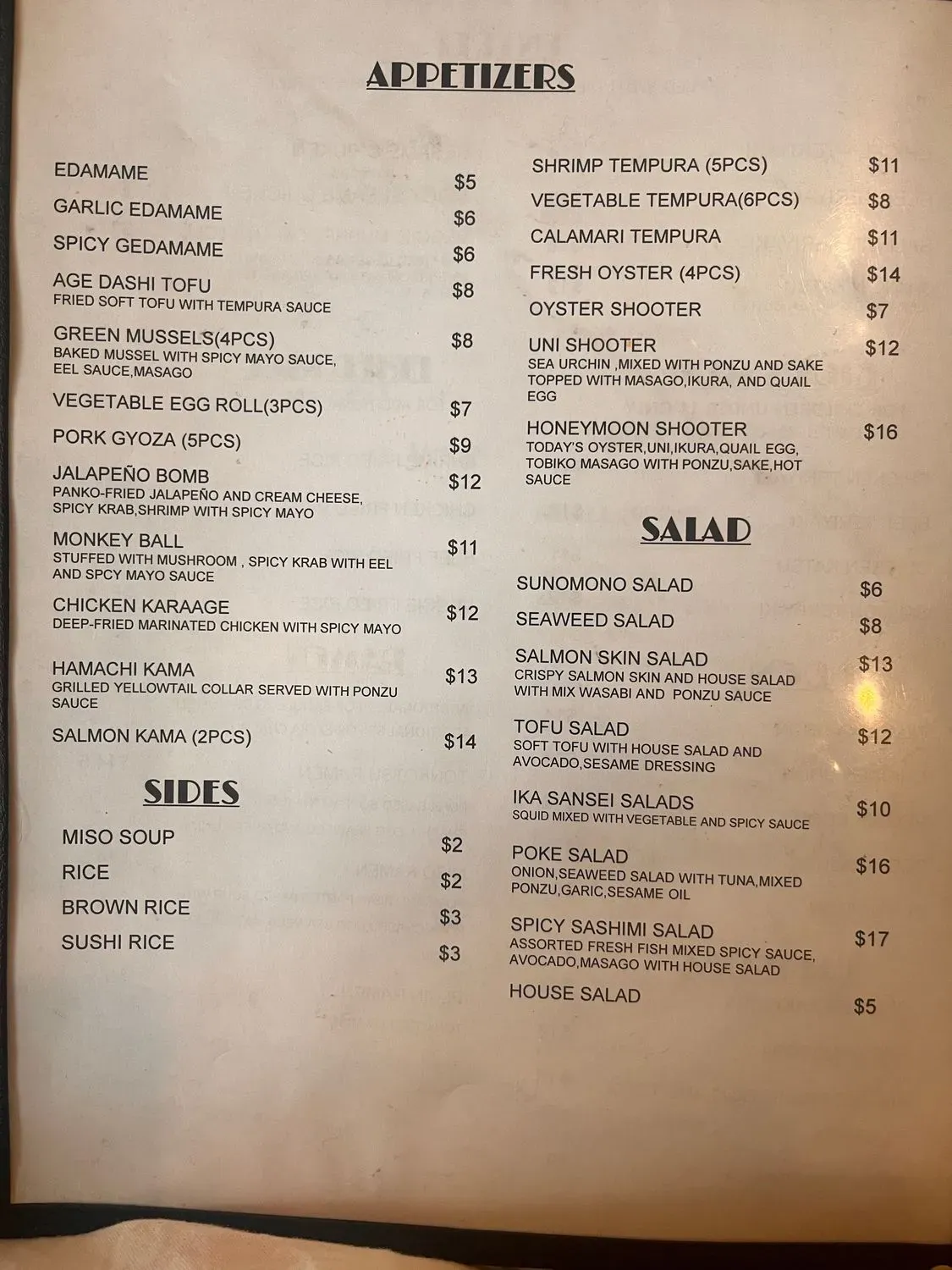 Menu 1