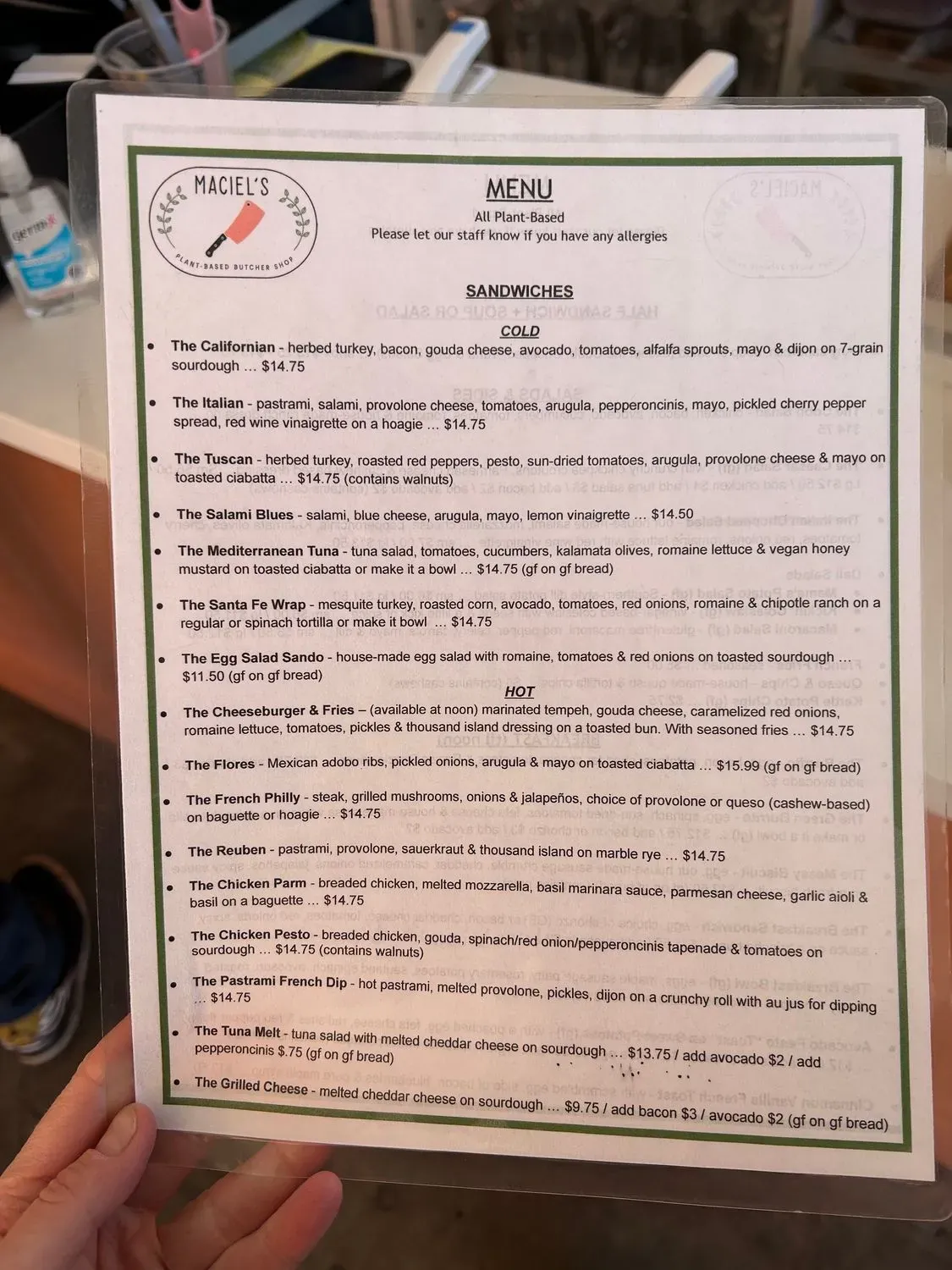 Menu 5