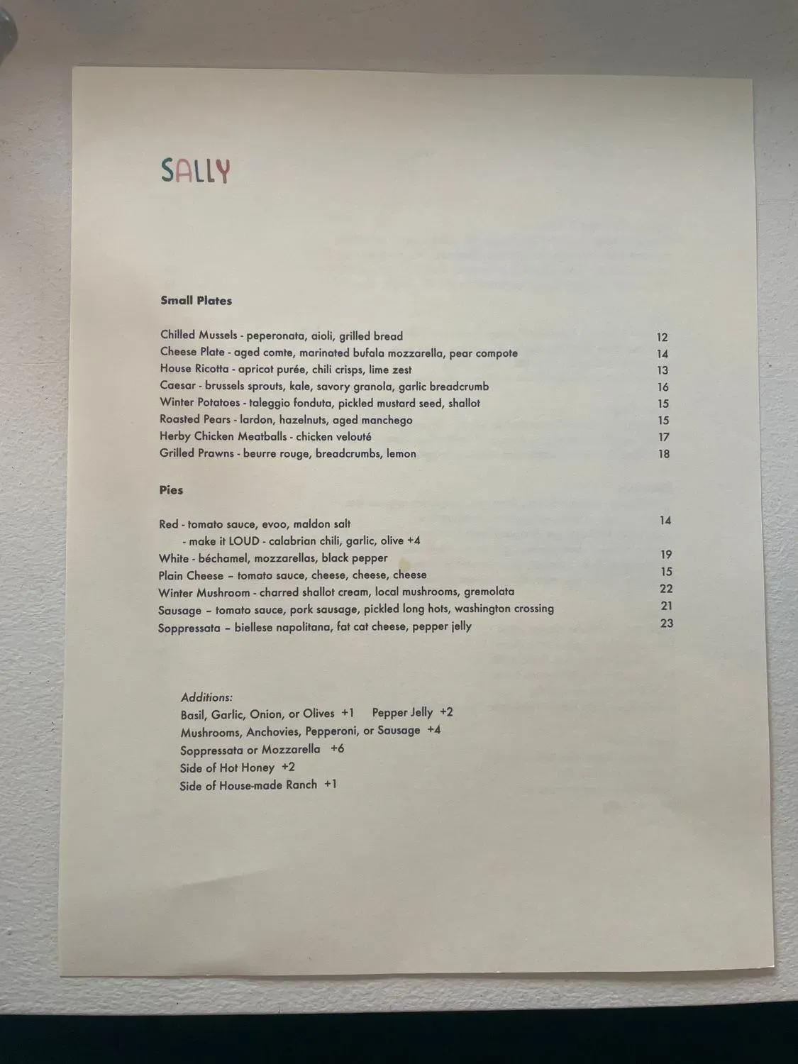 Menu 2