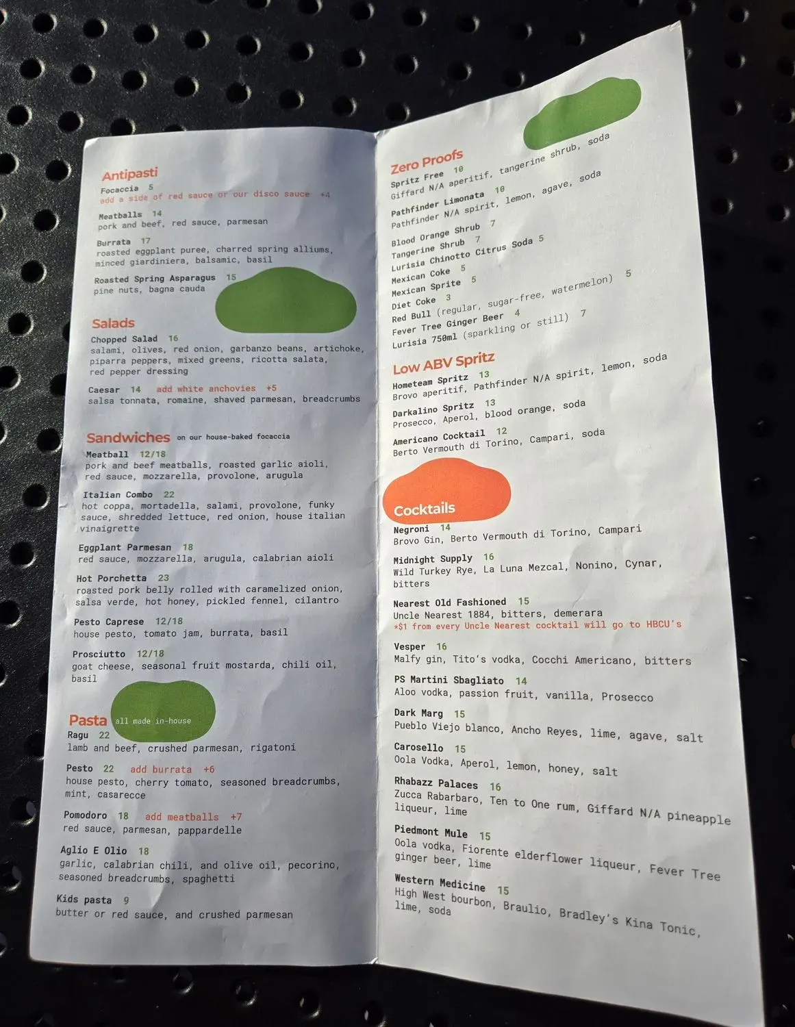 Menu 1