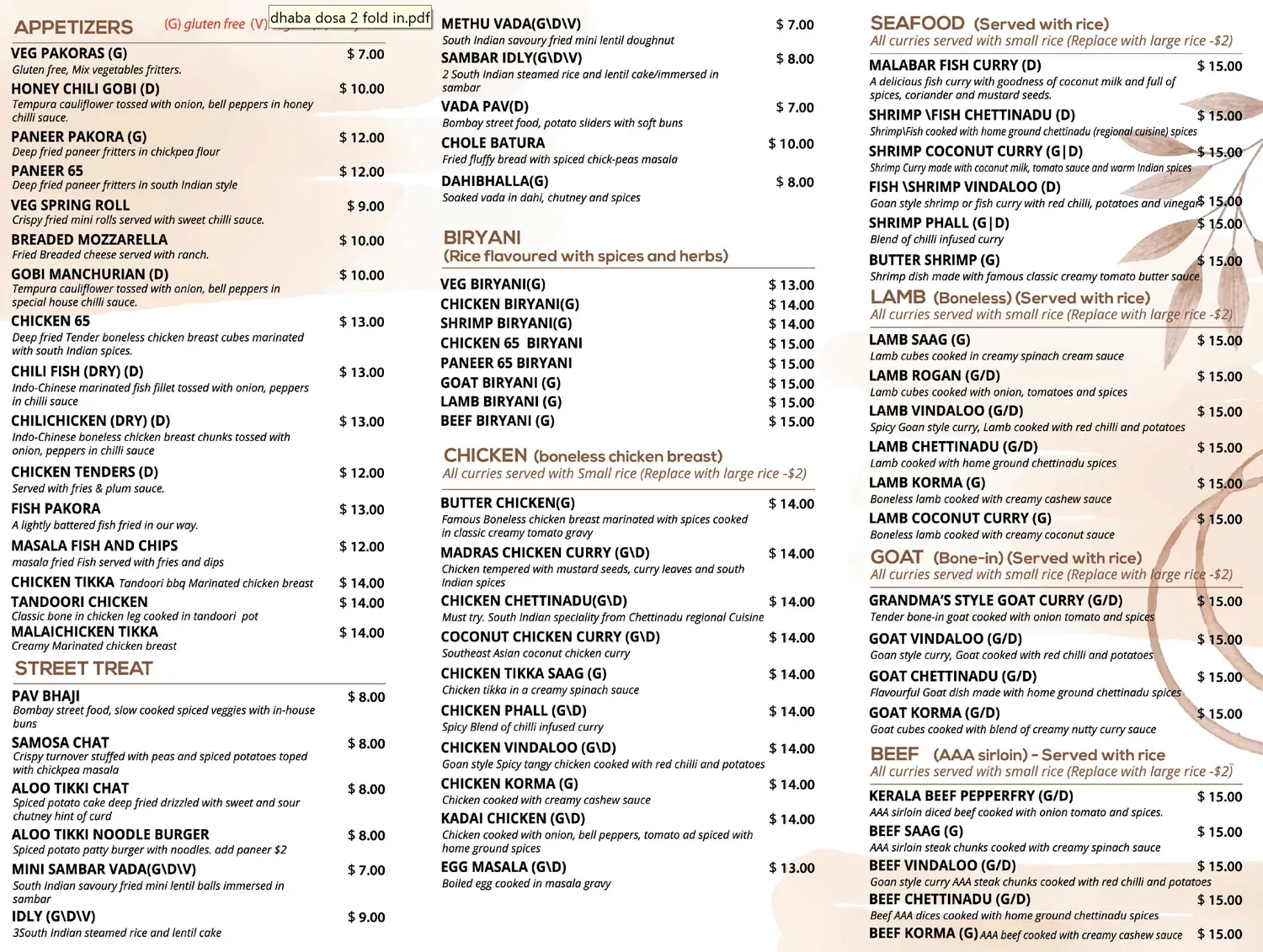 Menu 2