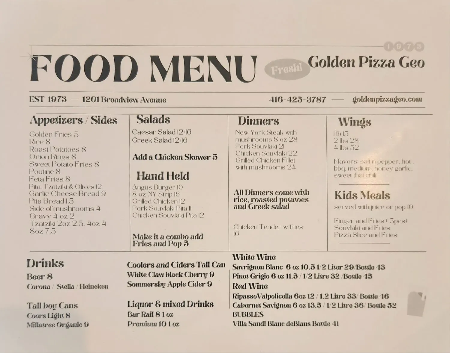 Menu 1