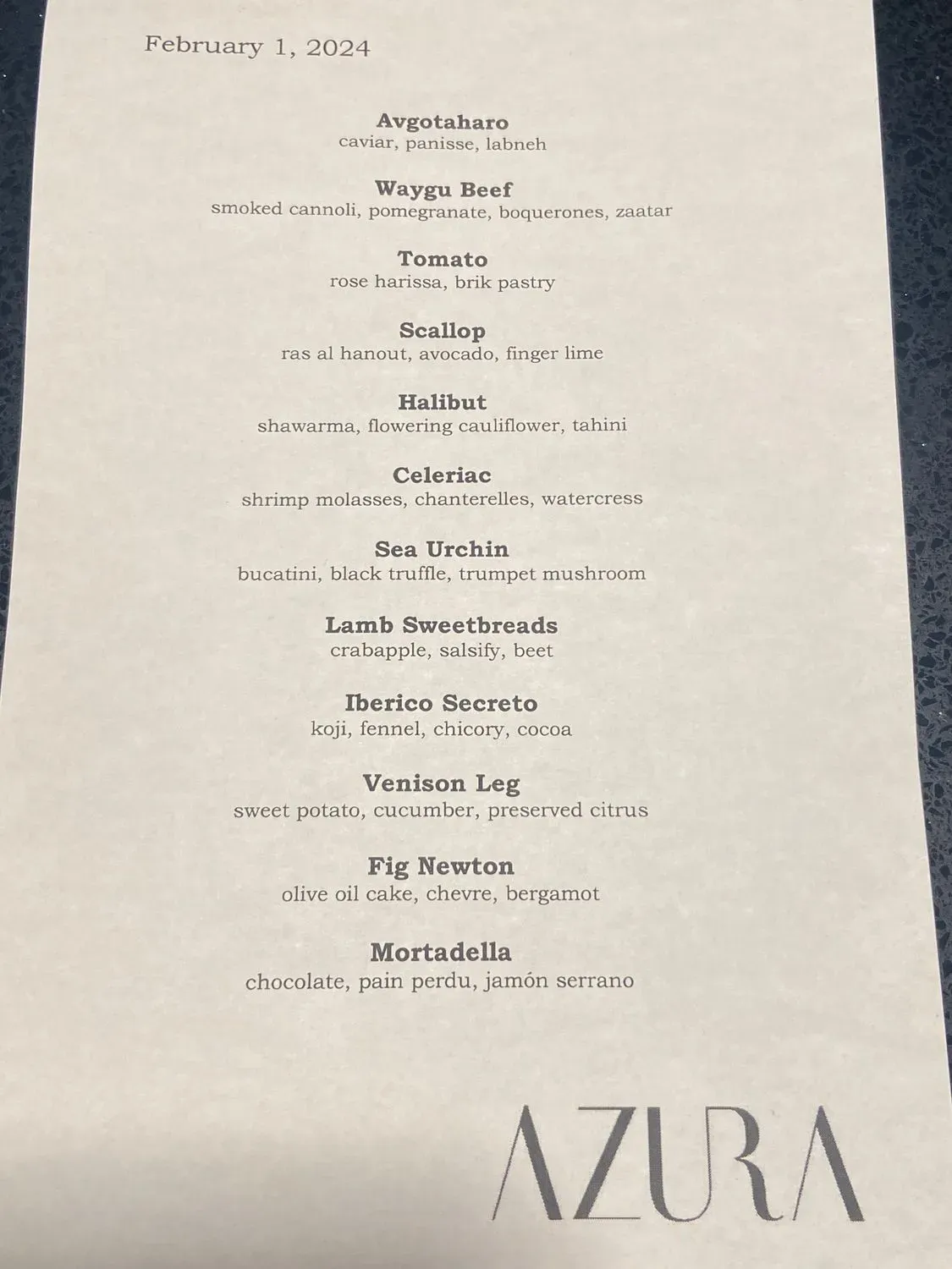 Menu 1