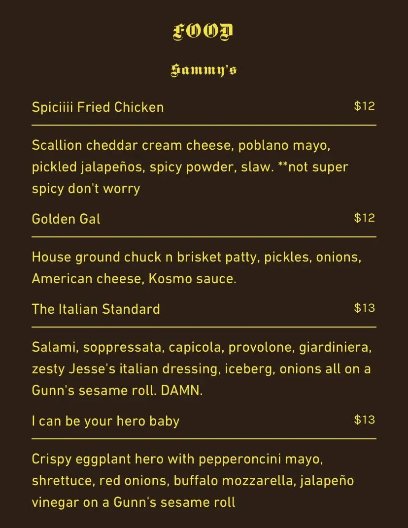 Menu 1