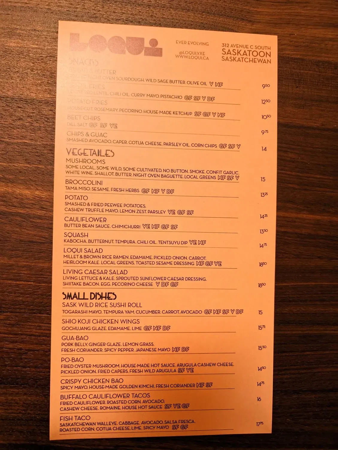 Menu 1