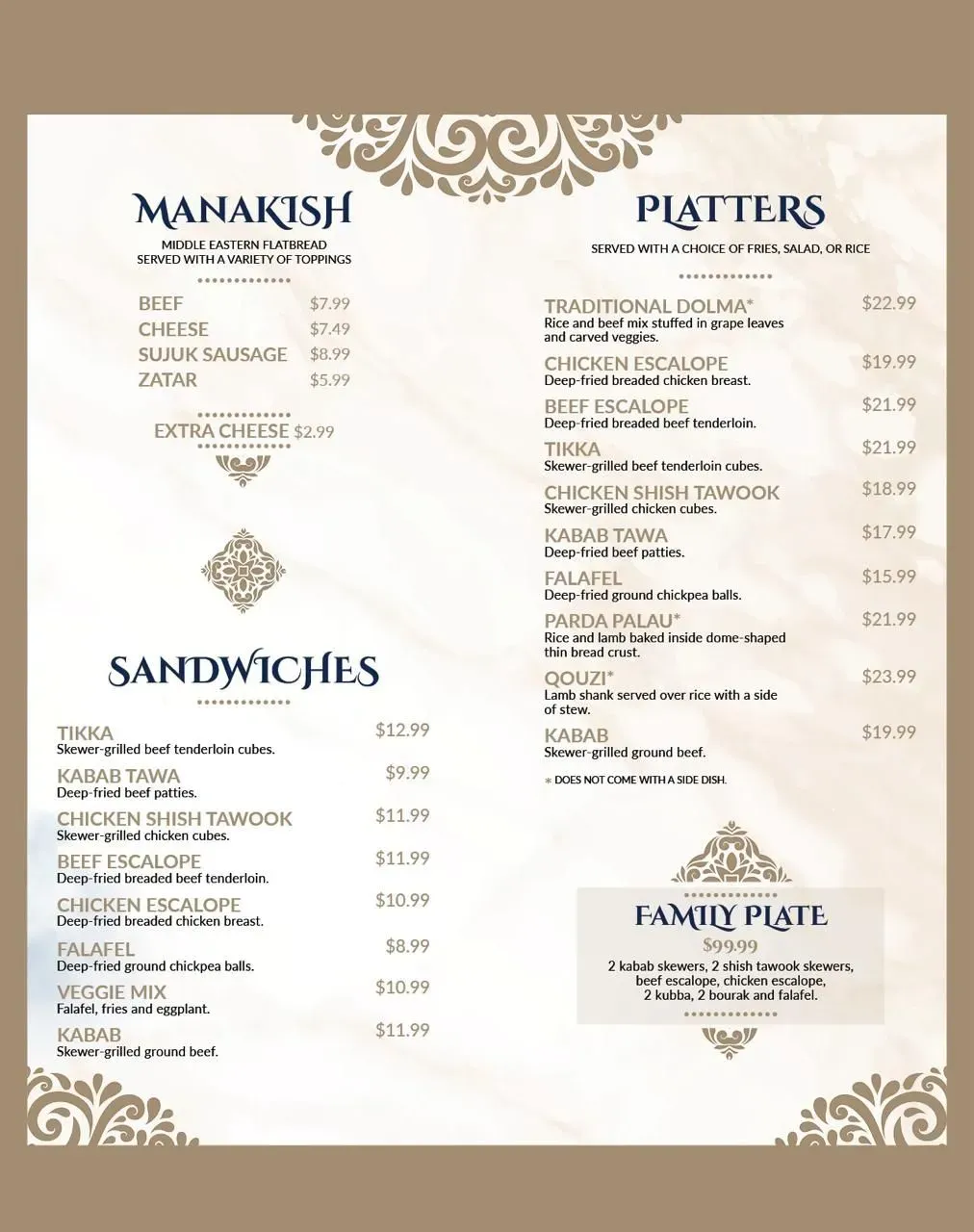 Menu 1