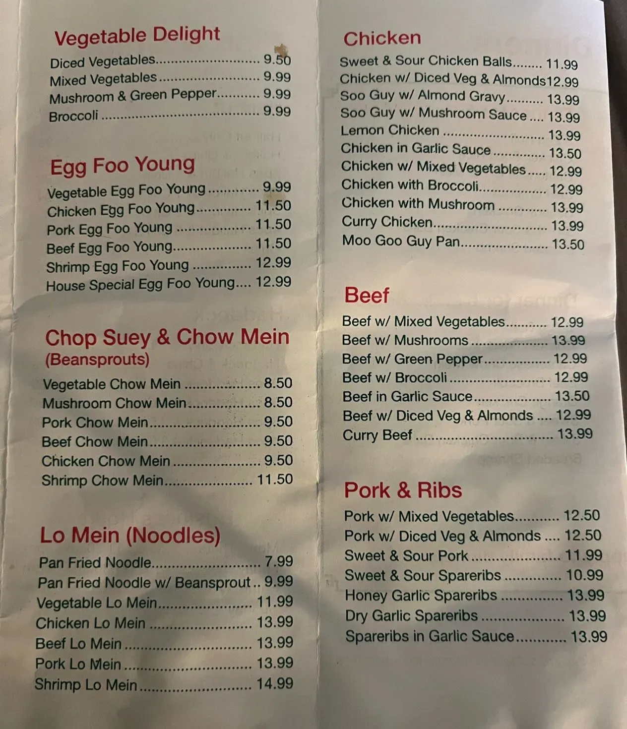 Menu 1