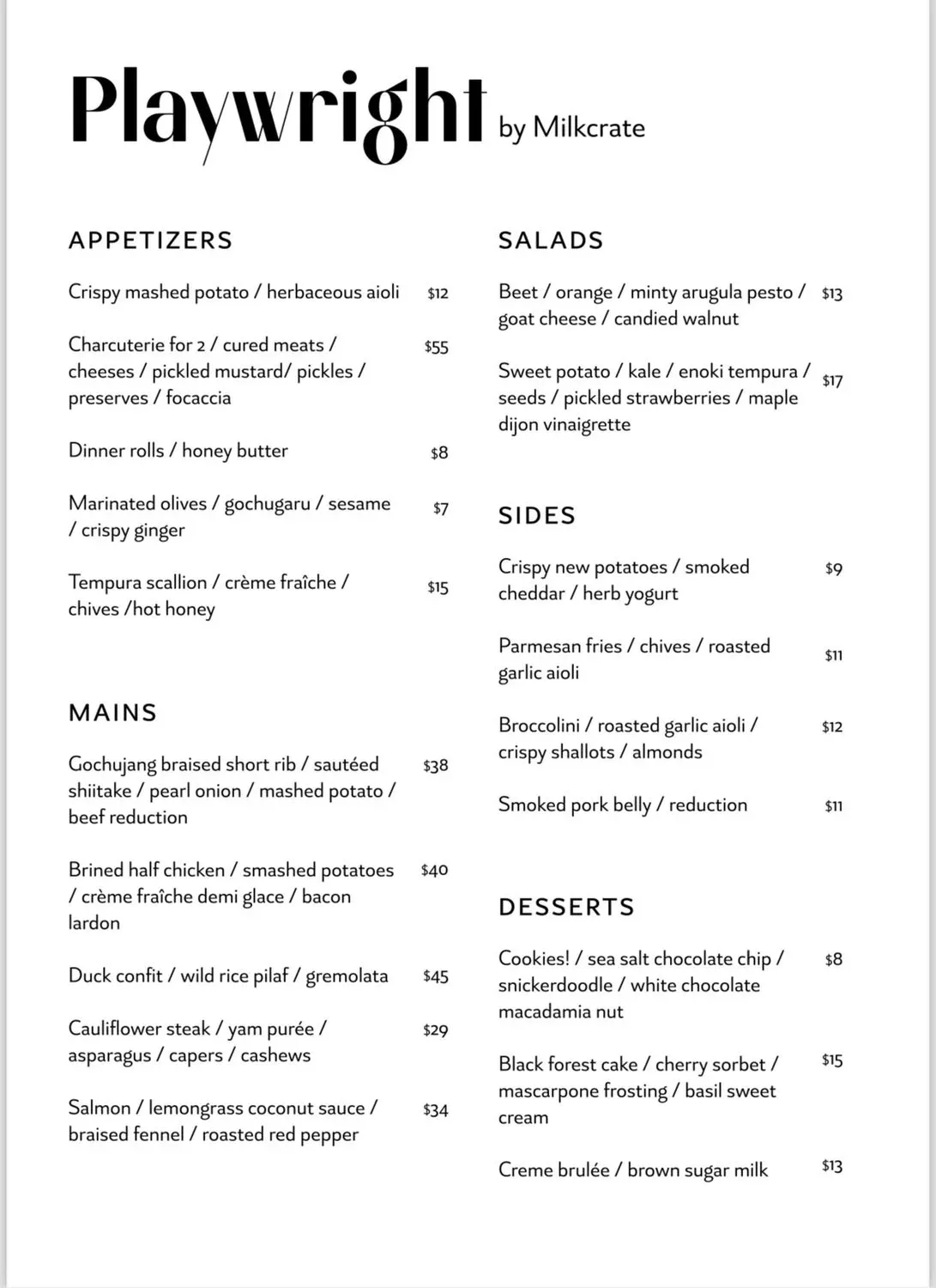 Menu 1