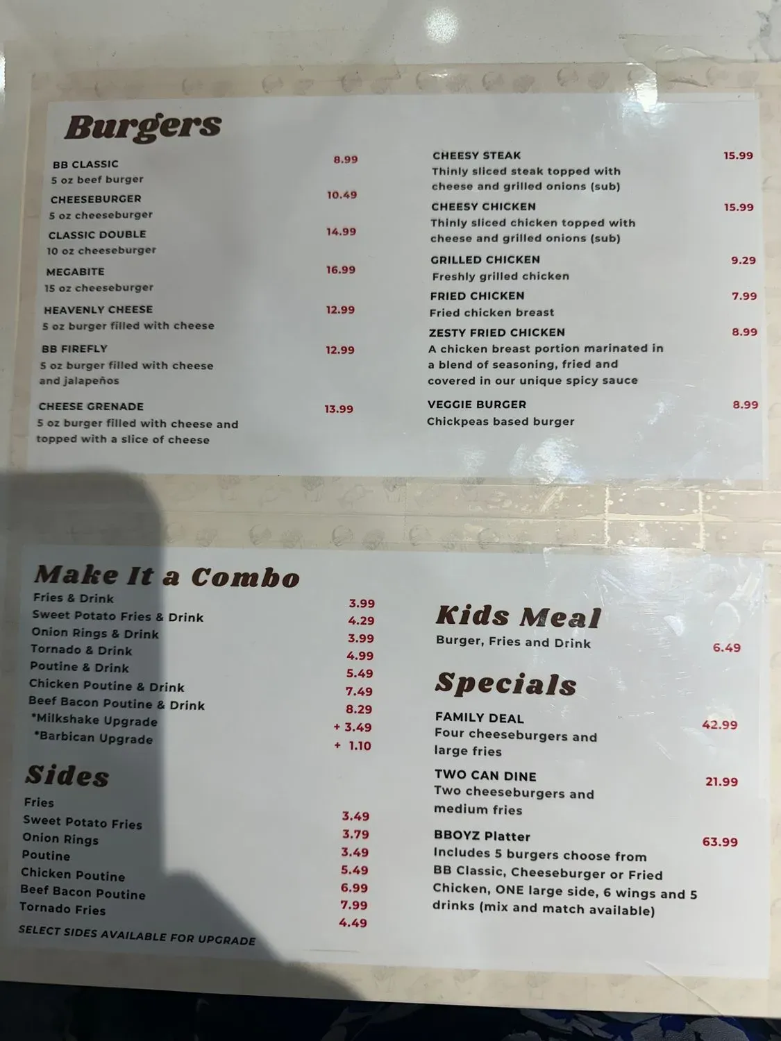 Menu 1