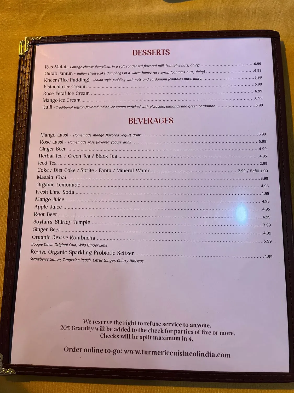 Menu 6