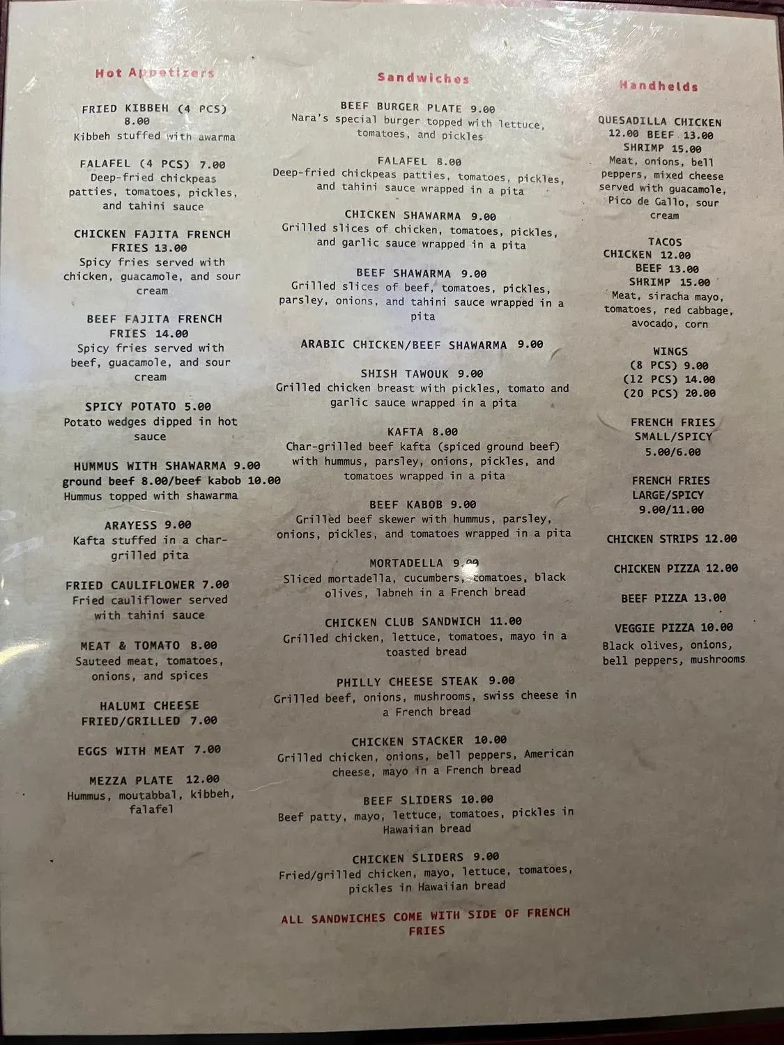 Menu 3