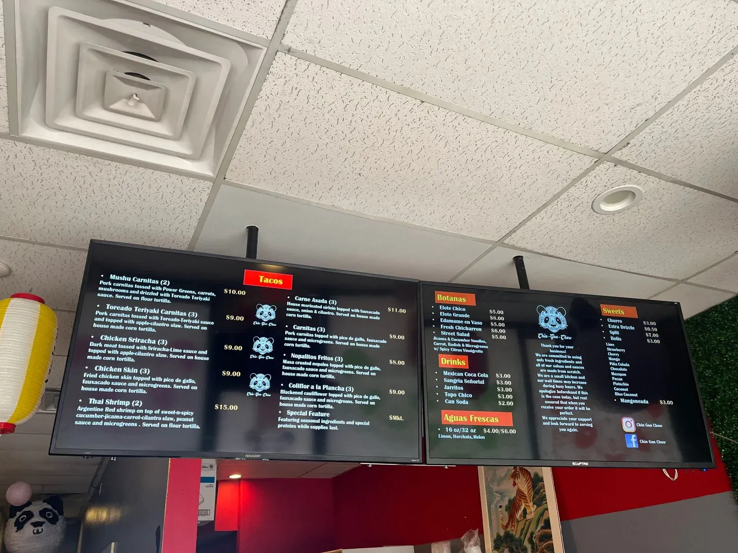 Chin Gon Chow Menu