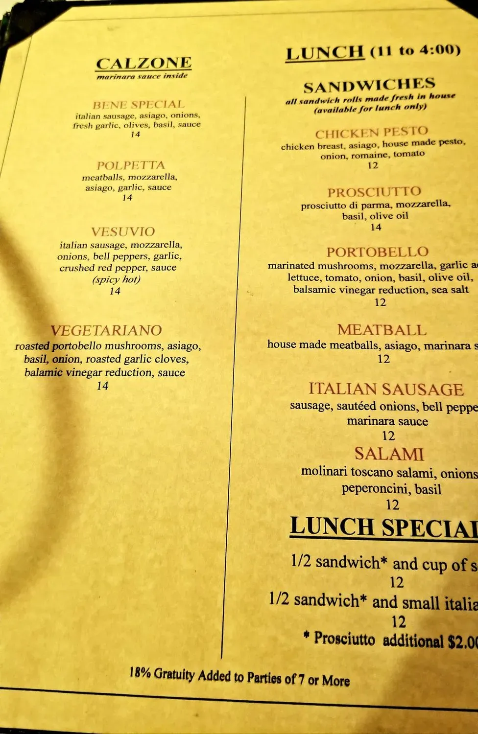 Menu 1