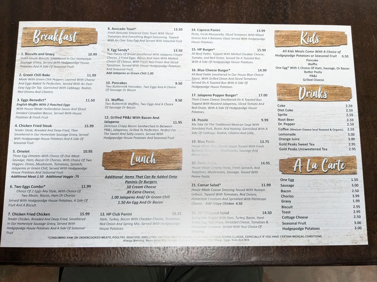 Menu 2