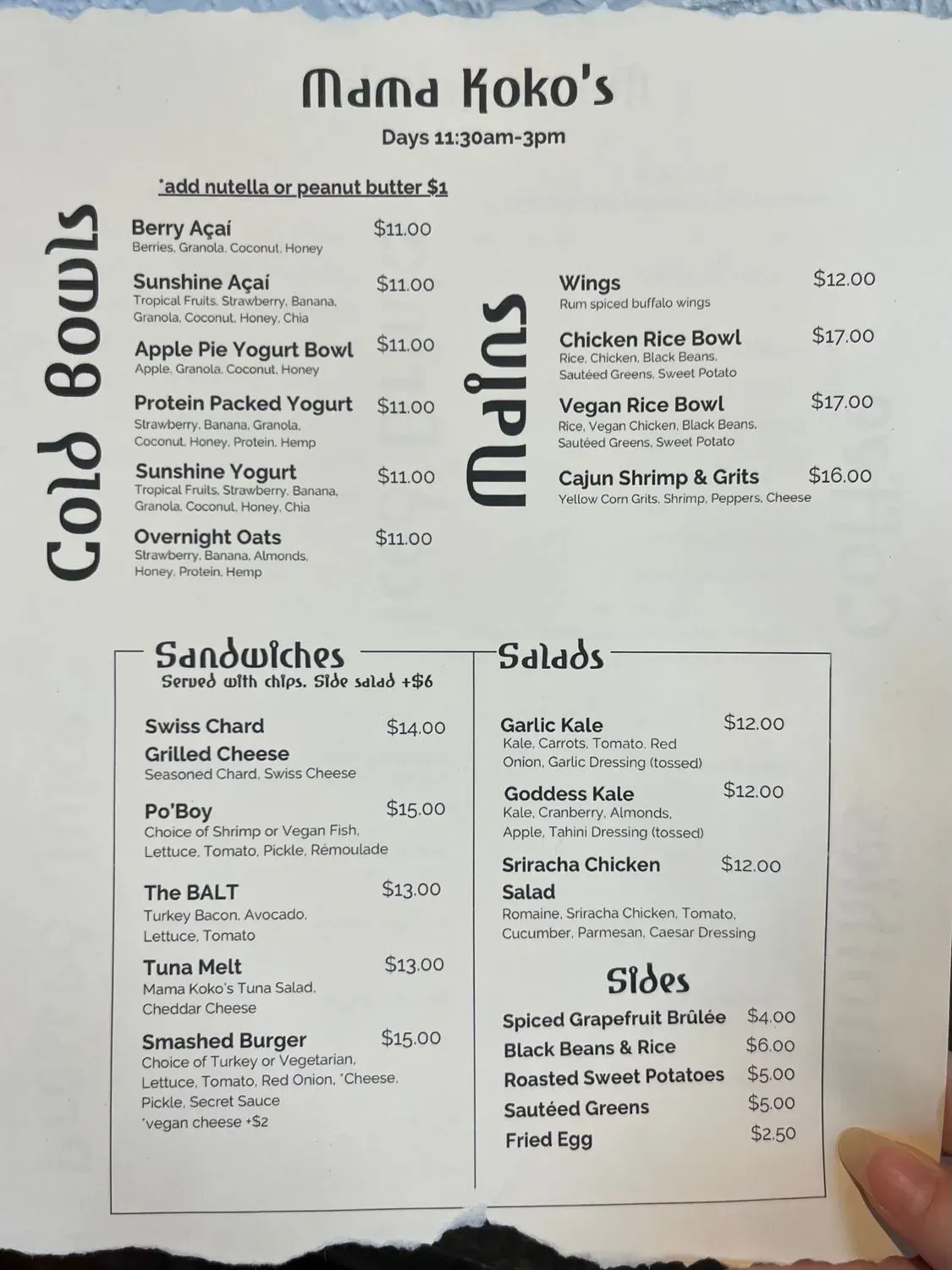 Menu 1