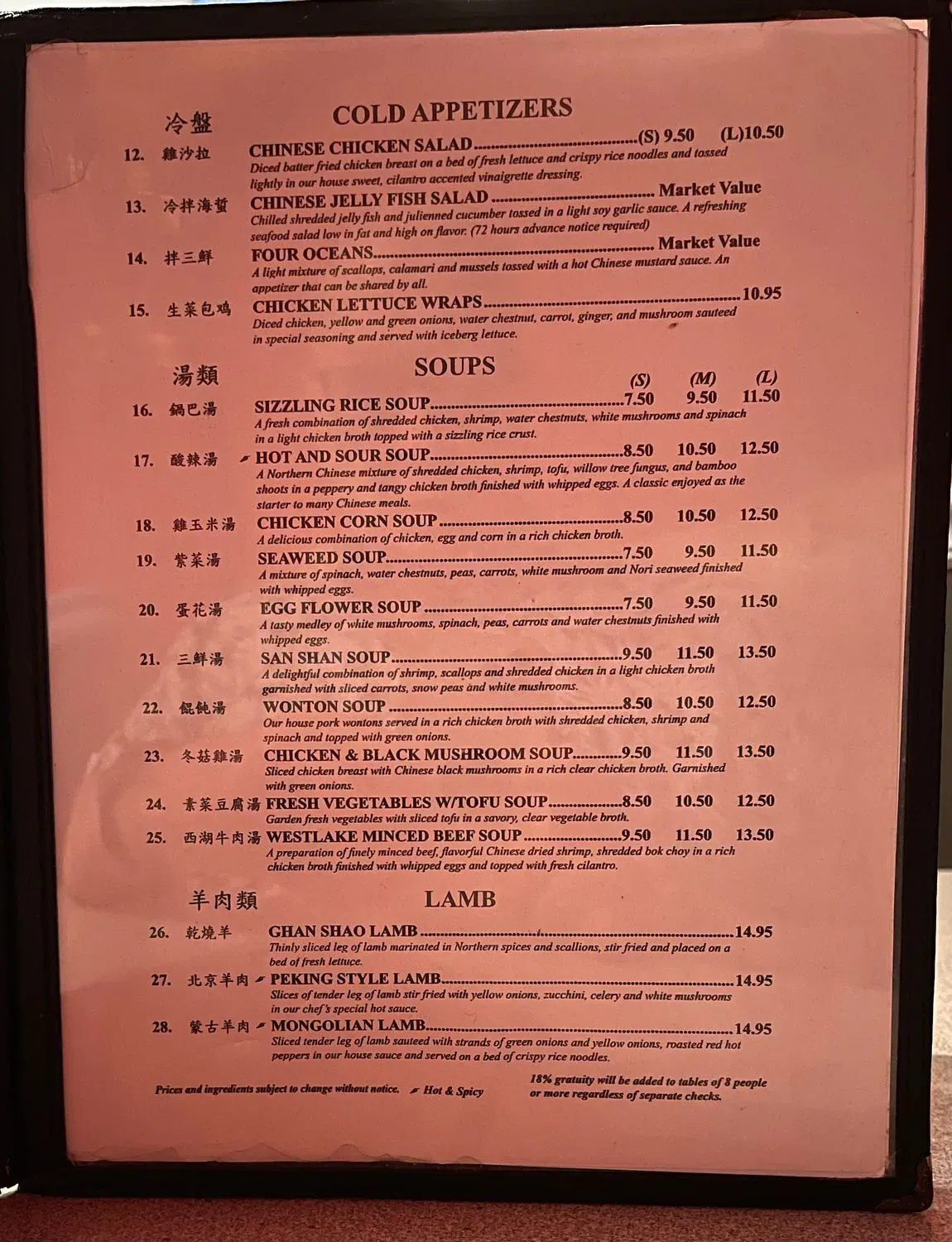 Menu 1