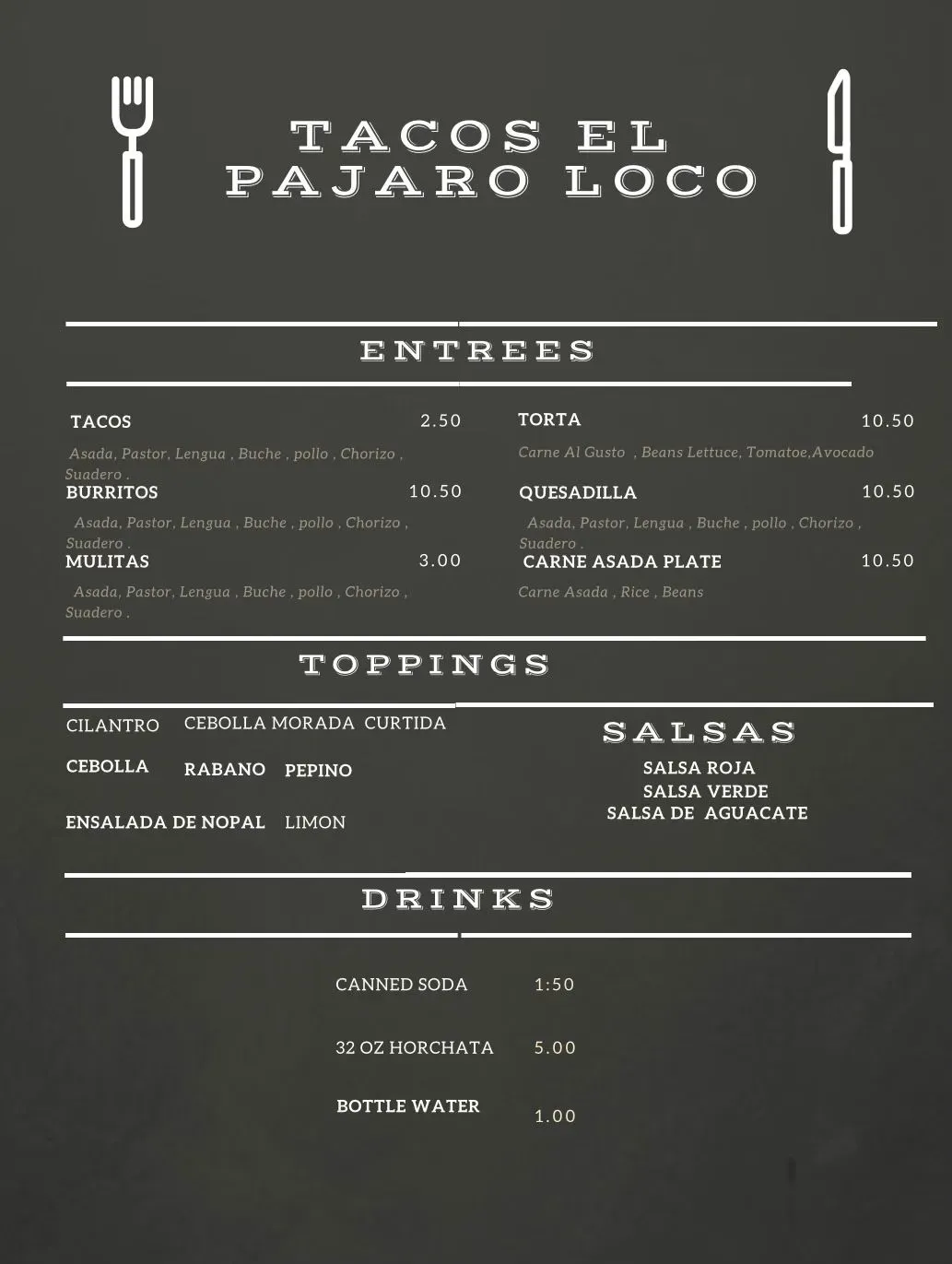 Menu 1