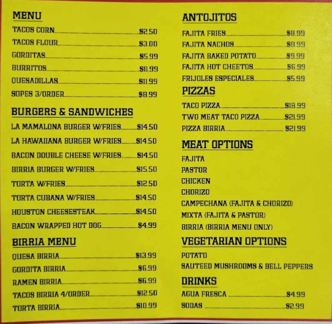 Menu 1