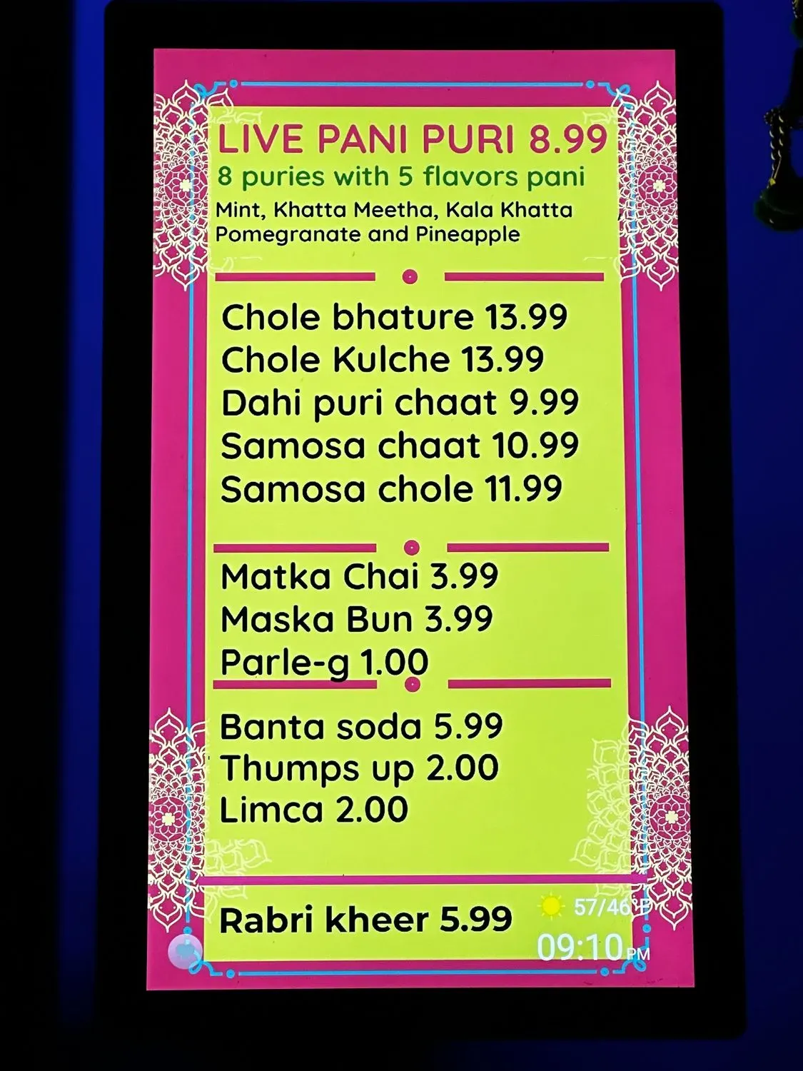 Menu 1