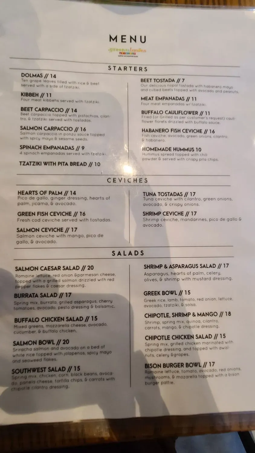 Menu 1