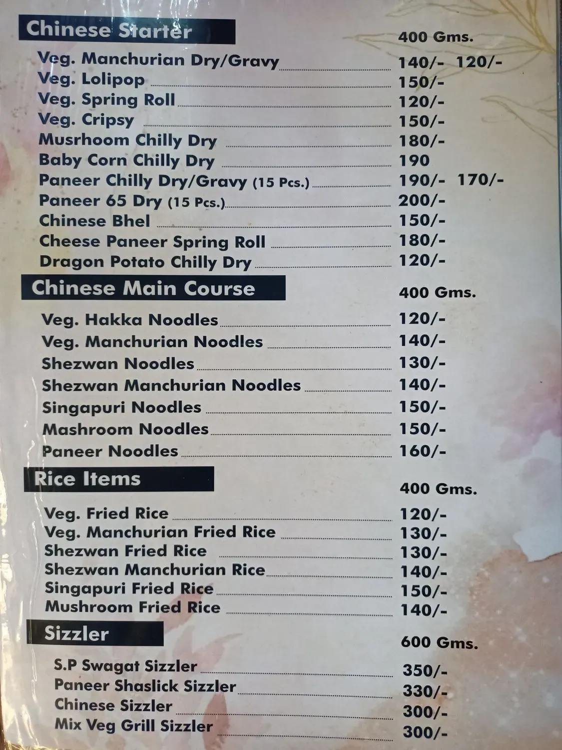 Menu 1