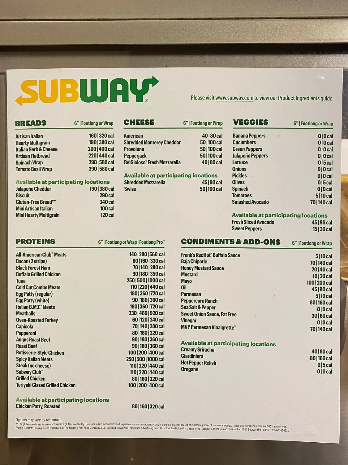 Menu 1