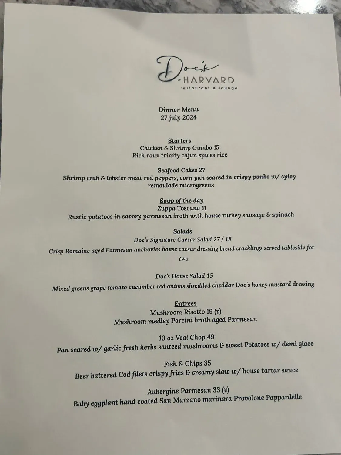 Menu 1