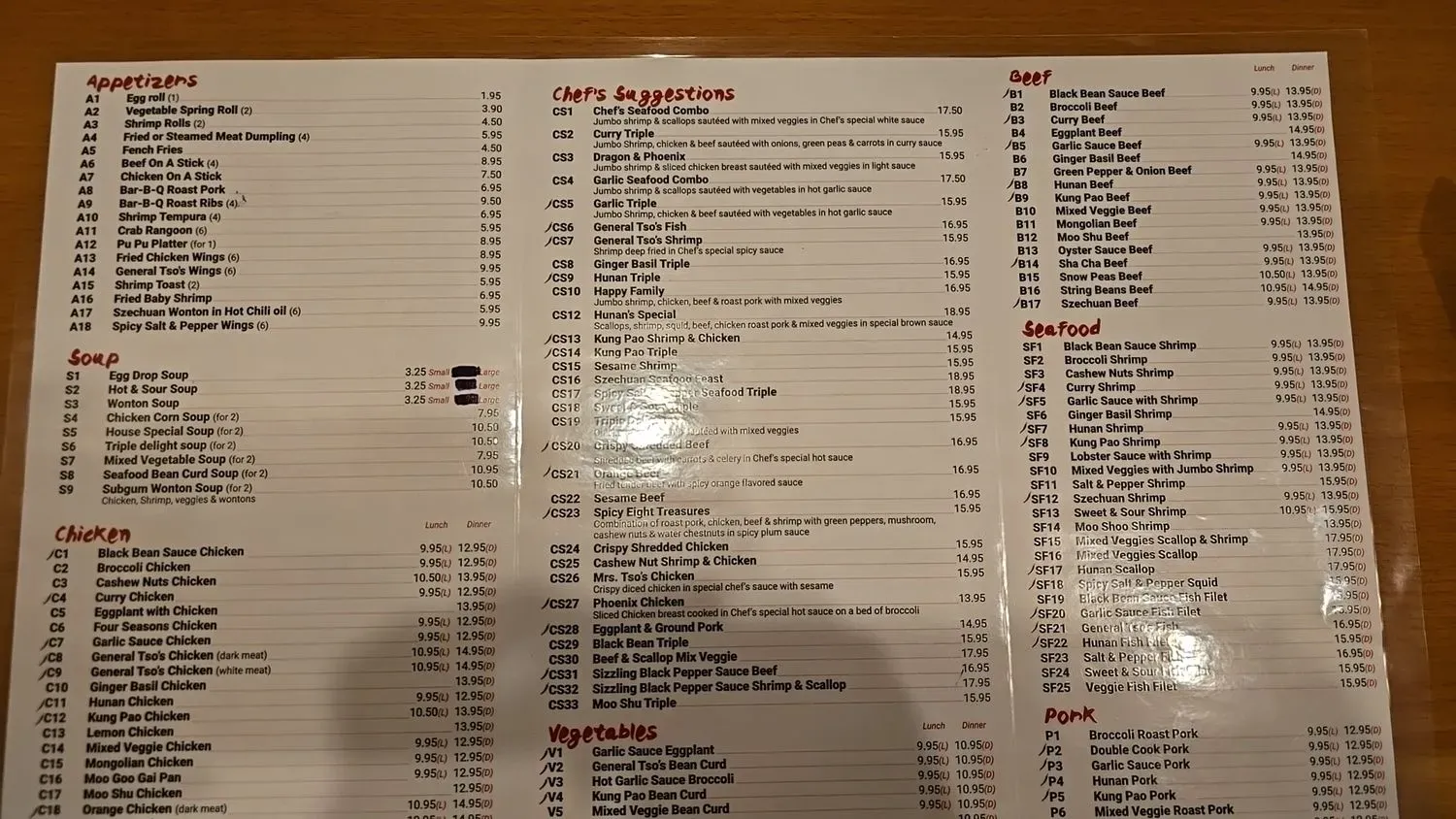 Menu 1