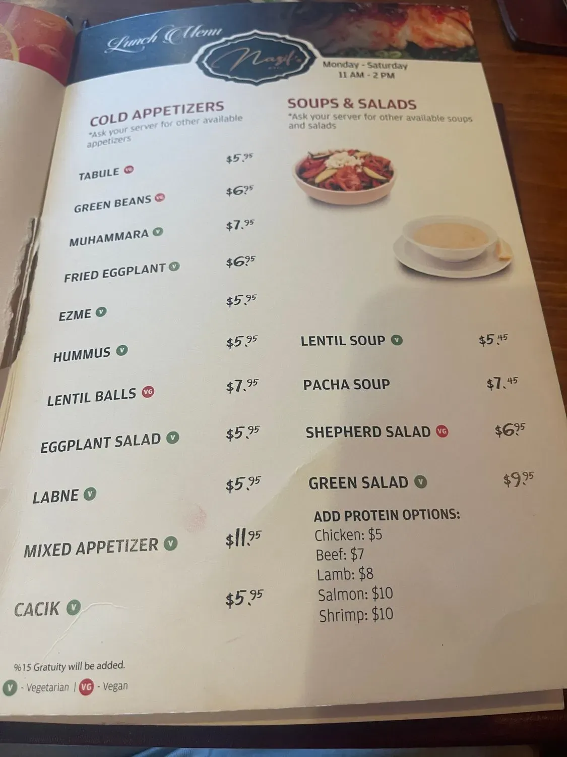 Menu 5