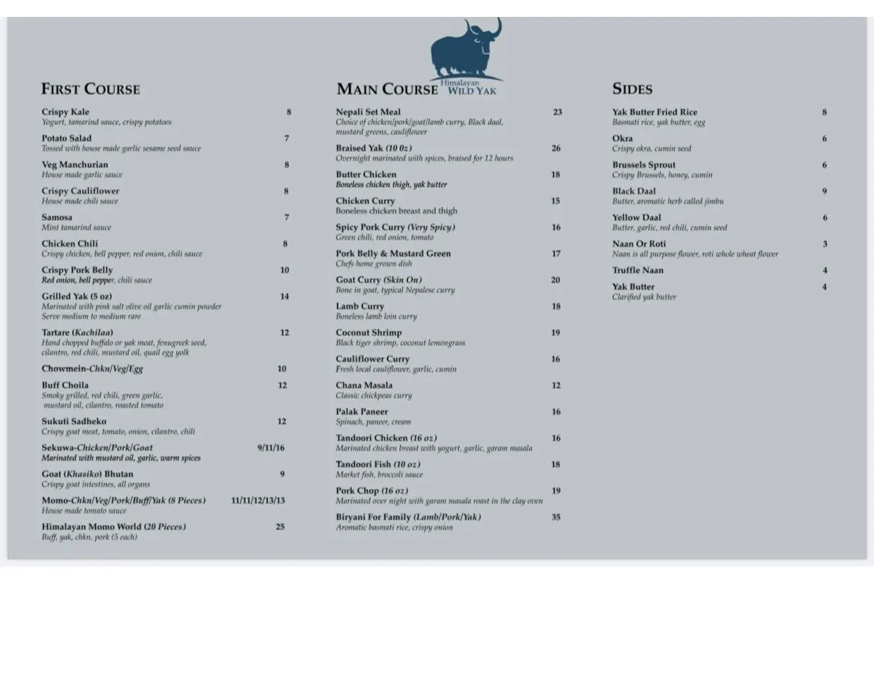 Menu 1