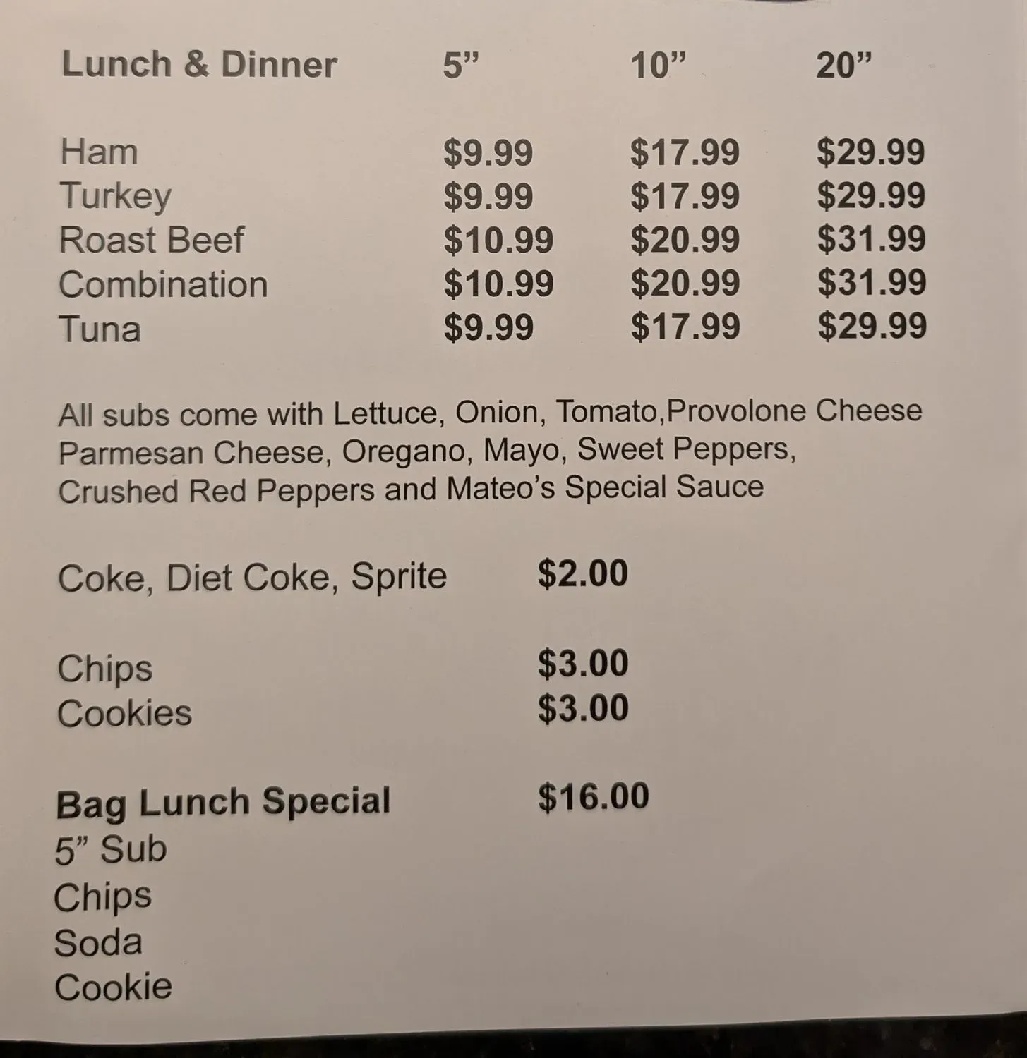 Menu 2