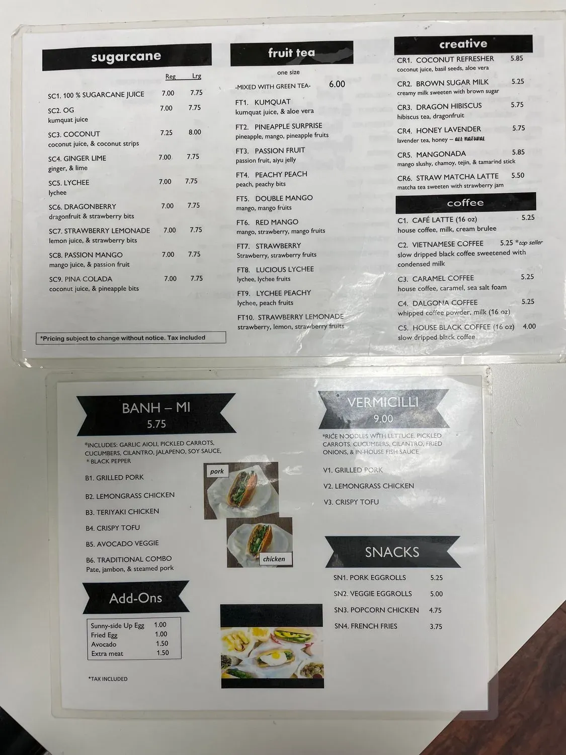 Menu 5