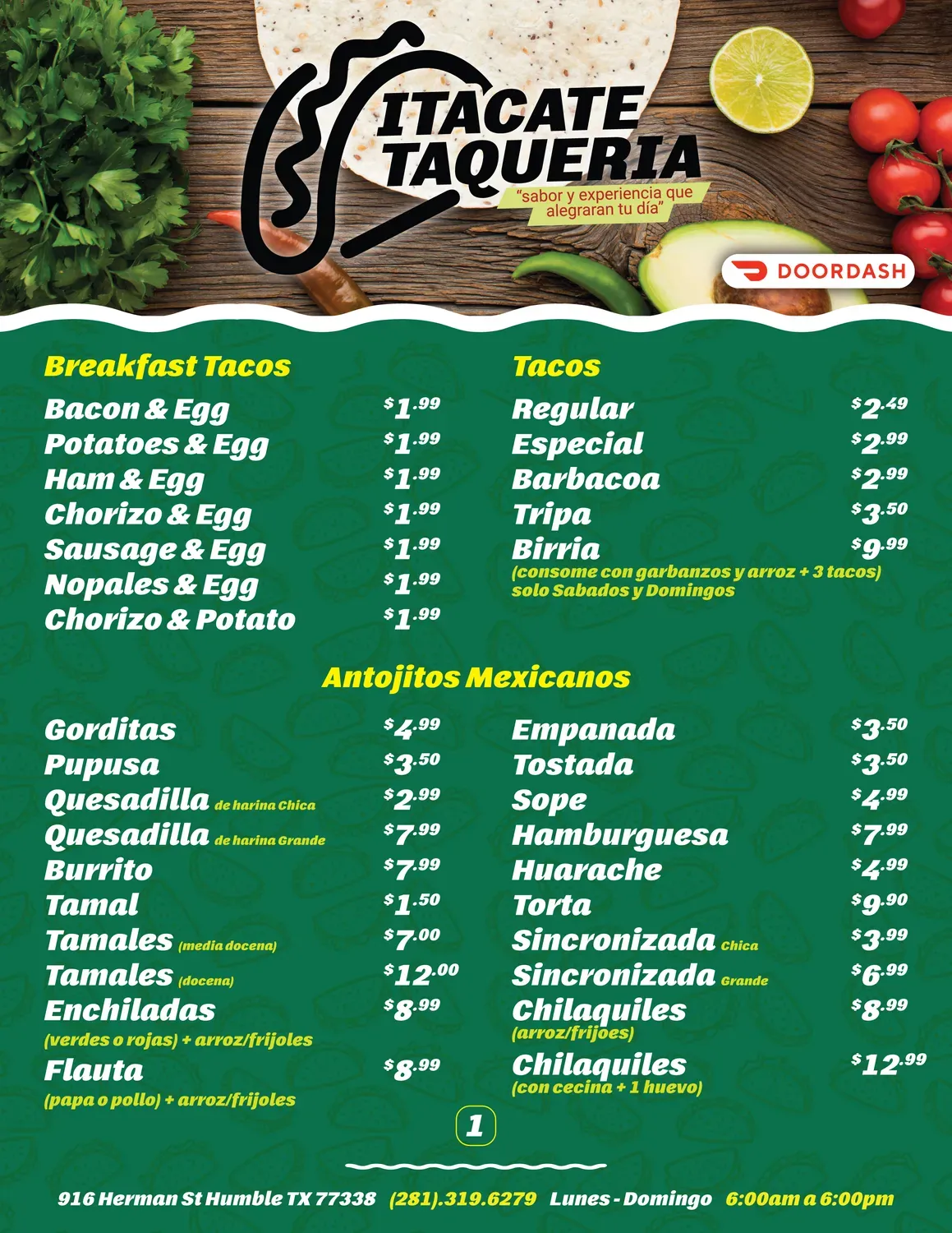 Menu 1